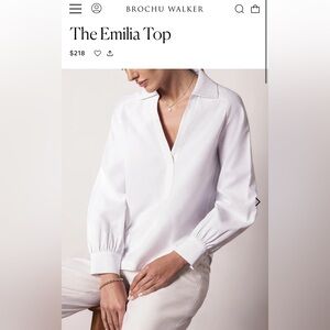 Brochu Walker Emilia Top in White